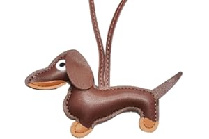 CASILER Süße Welpe Hundetasche Anhänger Key Chain Mode Pu Leder Dackel Dackel Ringzubehör