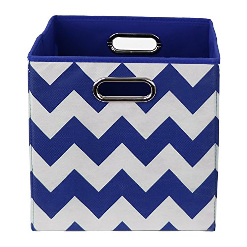 Modern Littles Chevron Folding Storage Bin (Bold Blue)