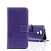 Produktbild LG G6 Hülle, LG G6 Schutzhülle, Alfort Carving Lederhülle Fashion Design Premium PU Leder Hohe Qualität Tasche Case Cover Kasten Abdeckung Wallet für LG G6 5.7" Smartphone Funktion Standfunktion Unterstützte Telefone und Magnetverschluss mit Schmetterling ( Dunkles Violet )
