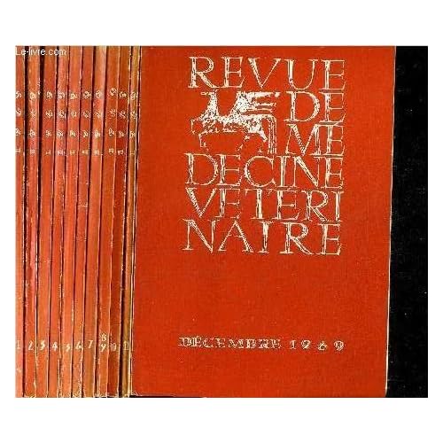 REVUE DE MEDECINE VETERINAIRE - LOT DE 12 NUMEROS DE L'ANNEE 1969 EN 11 VOLUMES - N°1 AU N°12 JANVIER A DECEMBRE 1969. REVUE DE MEDECINE VETERINAIRE - LOT DE 12 NUMEROS DE L'ANNEE 1969 EN 11 VOLUMES - N°1 AU N°12 JANVIER A DECEMBRE 1969.