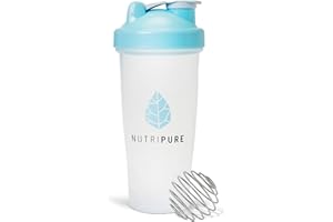 Nutripure | Shaker Proteine Inox | Transparent | Bouteille Shaker Sport avec Boule Inox | Mélange Homogène et Facile à Nettoyer | Conception Hermétique et Durable | 600 ml | Fabriqué en France