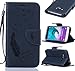 Produktbild Roreikes Schutzhülle für Samsung Galaxy J3 ( 2015) und Samsung Galaxy J3 ( 2016) '5.0' Zoll, Feder-Fliegend Vogel-Design Muster Prägemuster Design Folio Cover Wallet im Bookstyle mit Standfunktion Karteneinschub und Magnetverschluß Etui für Samsung Galaxy J3 ( 2015) und Samsung Galaxy J3 ( 2016) '5.0' Zoll - Saphir