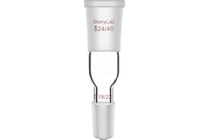 stonylab Adattatore per Vetro, Adattatore per Ingrandimento in Vetro Borosilicato dal 24/40 al 19/22 Giunti in Vetro Vetreria da Laboratorio