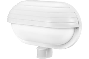 EURA EL-HOME Lampada ML-10B7 con sensore di movimento 180° PIR, E27 – per esterni, applique, portalampada da giardino, portalampada - bianco