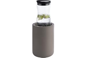 ‎APS APS Flaschenkühler ELEMENT aus Beton - mit möbelschonender Unterseite - für 0,7-1,5 Liter-Flaschen - Ø 12/10 cm, Höhe 19 cm, Grau