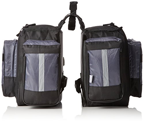 M-Wave Gepäcktasche 3-fach Traveller, schwarz/ grau, 62 l - 3