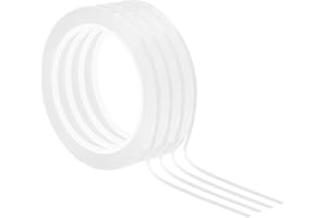 PATIKIL Ruban Adhésif pour Tableau Blanc de 1/8", Lot de 4 Rubans Fins Effaçables à Sec pour Marquage Graphique et Art Diy, Blanc