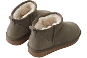 cutecool Mini bottes pour femme, mini bottines classiques avec doublure en fourrure, bottes d'hiver chaudes doublées de fourrure avec revêtement antidérapant