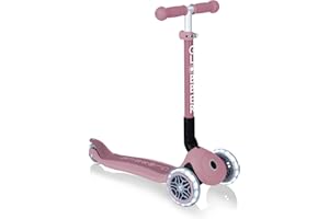 Globber Junior Foldable ecologic - Kids 3 Wheel Scooter For Ages 2+ - Folding With Adjustable Handles - Light Up Wheels - 2 Year Warranty