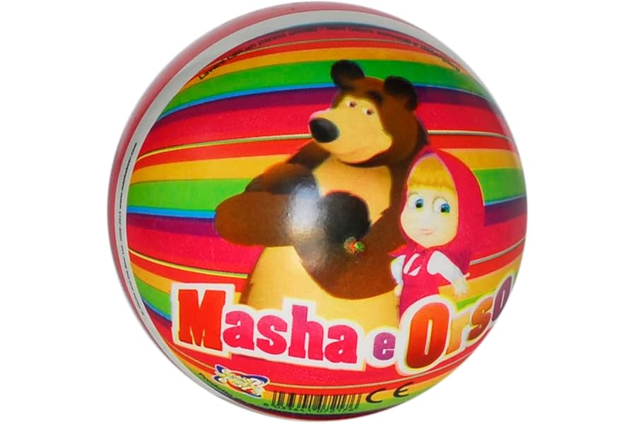 CUCUBA Rubber Ball Water Volley Handball Water Polo Training or Match Diameter 17 cm (Masha and Bear)