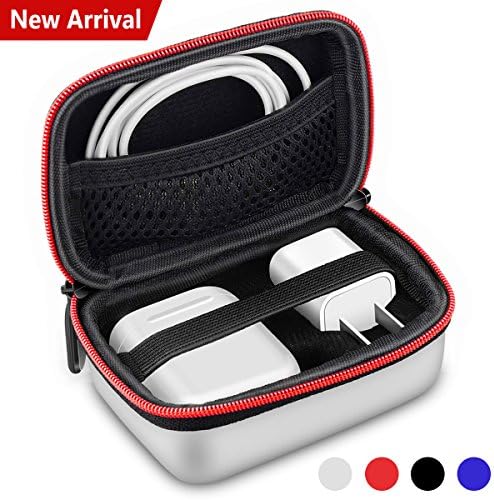 AirPods Case,Sahiyeah Protective Cover Keychain Waterproof Shockproof Hard Accessories Travel Carrying Storage Bags for Apple AirPods Charging Case Wall Charger Lightning Cable and Air Pods Hooks