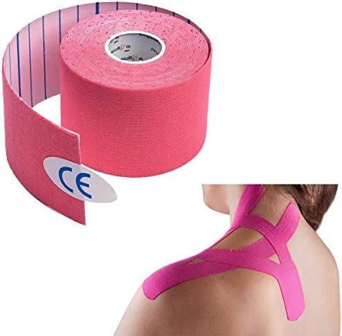 Ultimate Body Wrx Pink Kinesiology Uncut Tape Rehabilitation Taping For Physio Muscle Support, Pain And Sports Injuries 5cm x 5m Roll
