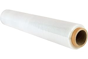 MORE FREE Film Transparente o Negro para Embalar 50CM x 200M,23 MicrasRollo de Papel Film Resistente de Plástico con Alta Elasticidad para Mudanzas y Envíos (Transparente, 1 ROLLOS)