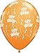Produktbild Pioneer Ballon Company 100 Zählen birthday-a-round Ballon, 27,9 cm orange/weiß