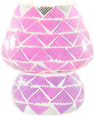 Edivine's Diffuser/Candle Holder/Handcrafted Festive Home Decor Mosaic Glass Candle Stand with round base Votive Tealight Holder, (DESIGN #36)