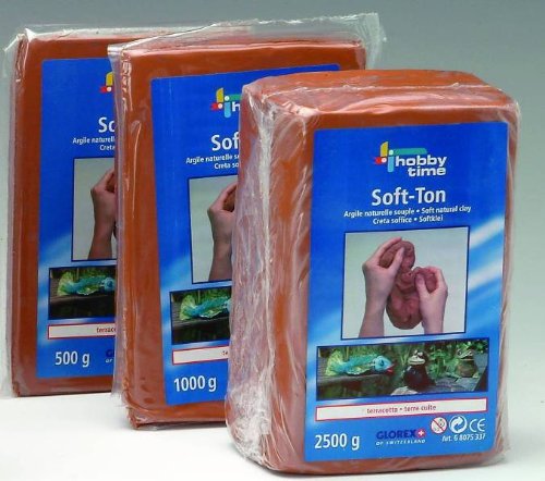 GLOREX 68075137 Soft-Ton 500 g, terracotta, 17,5 x 11,5 x 1 cm