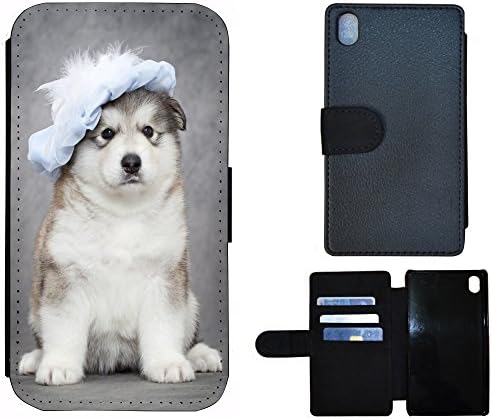 Flip Cover Protective Cover Case for, Fabric Plastic, 1271 Hund Dick Welpe, Sony Xperia Z3 / Z3 Plus