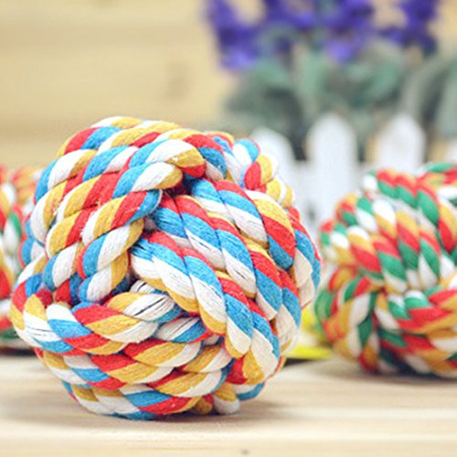 Pet-Puppy-Dogs-Knots-Strengthen-Teeth-Rope-Cottons-Chews-Toy-Ball-Play-For-Fun-Small