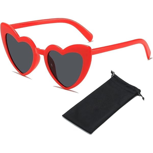 Gafas De Fiesta En Forma De Corazón Y Estrella (4 Pares) - Color Rojo Transparente, Para Cumpleaños Y Carnaval