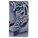 Produktbild Skytar Galaxy S4 Hülle Case - Slim Case Cover PU Leder Brieftasche Schutzhülle für Samsung I9500 Galaxy S4 Hülle Handytasche Etui mit Support-Funktion,Weißer tiger