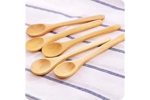 EELABPER 6 cucchiaini da caffè in legno, resistenti e utili