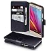 Produktbild TERRAPIN Huawei Honor 5X Funda Cartera de auténtico Cuero, tapa delantera Con billetera para tarjetas - Negro Oscuro