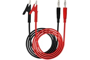 KJZEEX Multimeter Messleitungen 4mm Bananenstecker Krokodilklemme Prüfspitze Kabel Multimeter Messkabel für Digital Multimeter Elektrische Prüfung,Rot und Schwarz,1000V 15A