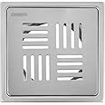 Johnson Ruby 5x5 inches Square Floor Drain | SS304 Grade Floor Trap Jali/Drain Cover| Anti-Rust, Matt/Satin Finish | 2 Year Warranty (T2981S - Stainless Steel)