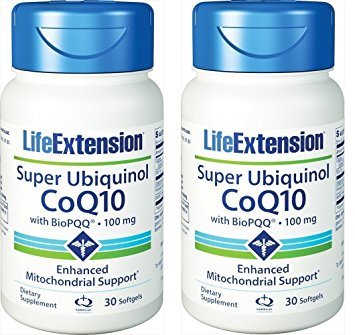 Life Extension Super Ubiquniol Coq10 with Biopqq - 2 Bottles by Leo
