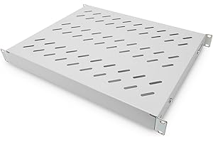 ‎DIGITUS DIGITUS DN-97644 - Fachboden - Variable Tiefe - Zum Festeinbau - 19-Zoll - 1HE - Traglast 50 kg - Für Netzwerkschänke & Serverschränke - Ab 600 mm Schranktiefe - Grau