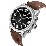 Paar-Art und Weise Nylonstraps-analoge Quarz-runde Armbanduhr-Uhren Kinlene-Herren Uhren