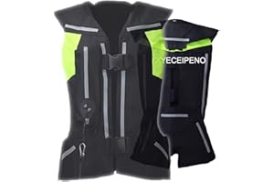 YXYECEIPENO Gilet Airbag Moto Gilet D'air Gonflable Réfléchissant Vestes De Motard for Hommes Adultes, Femmes Equitation Toutes Saisons, Équipement Équestre