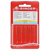 De Singer Jersey Aguja 2045 90/14 Agujas, Metal, Plata, 7 x 0,03 x 4 cm, 5 Unidades de Medida