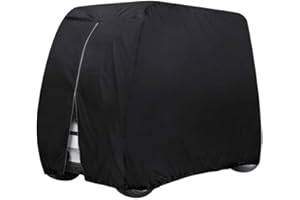 CONRAL Housse imperméable pour voiturette Golf, bâche Golf extérieure pour Tous Les Temps, pour Voiture-Club EZ GO, voiturettes Golf Yamaha, Housse Voiture Club 4 Places Anti-poussière, S/ML