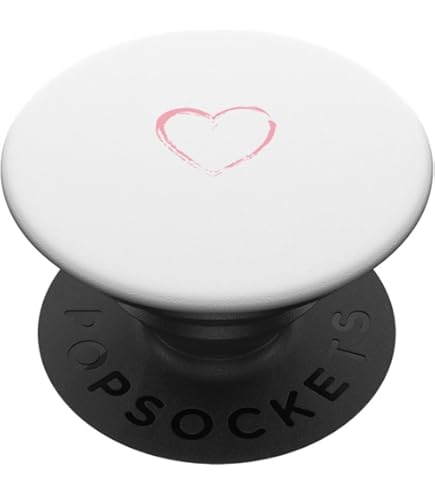 Cœur Rose Et Blanc PopSockets PopGrip Interchangeable