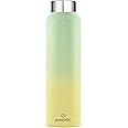 Speedex Stainless Steel Water Bottle 1 Ltr, Yellow & Green, Stainless Steel Screw Cap, Bottle for Girls and Boys, Adults & Kids, Gym, Sports, Fridge Use, School & Office - 1000ml (Set of 1)