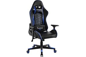 Mc Haus Gameplay Pro Chair Blue - Silla Gaming ergonómica de Cuero sintético con reposabrazos Acolchados