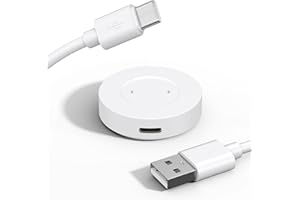 MUGUST Câble USB 80 cm + Base de Chargement 2 Broches, Compatible avec Huawei Watch GT/2/2E, Compatible avec Honor Watch Dream, Watch Magic/2, Chargeur Magnétique (USB C_Blanc)