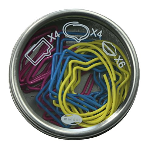 Maildor Mini-Clips-Speech Bolle, Confezione da 14, Carta, Multicolore, 6 x 6 x 2.2 cm