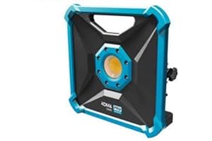 EDM Koma Tools 08755 Foco Proyector Led 20W, 1800 Lumens sin Bateria y Cargador, Pro Series Battery, 20V, Negro
