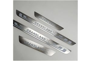 MOOWI 4 Edelstahl Auto Einstiegsleisten Schutz für Opel Grandland X, rutschfeste Anti-KratzTrim Scuff Automobile Türschweller Schutz, Autotürschwellenschutz