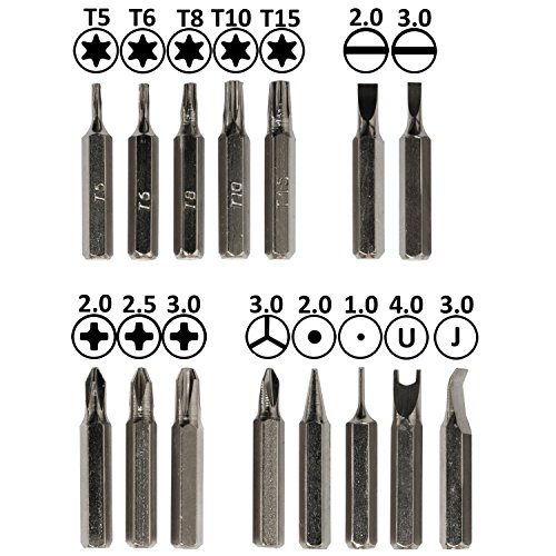 Incutex Feinmechanik Schraubenzieher Set 16tlg. mit Kunststoff Aufbewahrungsbox Werkzeug Reparatur für iPhone Smartphone Notebook PC Uhren usw. - 5