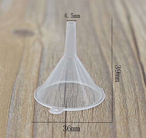 Leisial 10 Stück Mini Kunststoff Trichter Transparent Milchig,3.6cmx3.9cm - 3