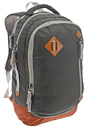 Preisvergleich Produktbild Rucksack Schulrucksack Sporttasche Freizeitrucksack Wanderrucksack Reiserucksack Tasche Laptop atmungsaktiv Radfahren Fahrrad Bike (Grau)