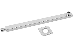 LAOSEP Roberee Brazo de extensión de Ducha Brazo de Ducha de extensión de Cabezal de Ducha montado en la Pared de Acero Inoxidable Pulido de 16 Pulgadas de Largo