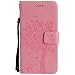 Produktbild Nancen Wallet Case Tasche Hülle für Samsung Galaxy Xcover 4 sm-g390f (4,99 Zoll) Flip Schutzhülle Zubehör Lederhülle mit Silikon Back Cover PU Leder Handytasche im Bookstyle Stand Funktion , Schmetterling Schnalle Magnet , Baum und Katze Muster Flip Funktion Kartenfächer Etui Schale ,Schütze Dein Telefon