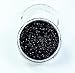 Black Eye Shadow Loose Glitter Dust Body Face Nail Art Party Shimmer Make-Up 5g Pot + 10 Petite Mixed Colours Swarovski Crystals Free