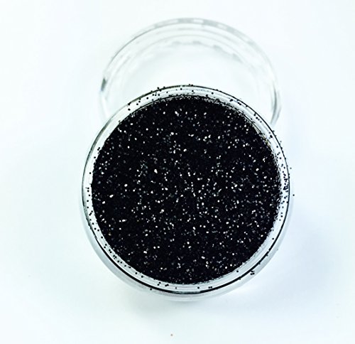 Black Eye Shadow Loose Glitter Dust Body Face Nail Art Party Shimmer Make-Up 5g Pot + 10 Petite Mixed Colours Swarovski Crystals Free