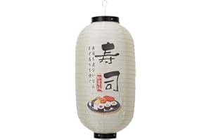 DOMYBEST FR Domybest Lanterne Japonaise Lanterne Suspendue Décorative Lanterne en Tissu Imperméable Abat-Jour Japonais Décorations pour Restaurant Bar Magasin