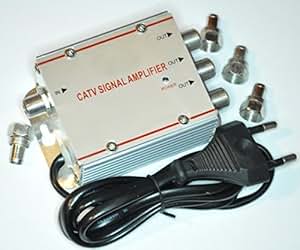 Amplificatore Antenna TV METRONIC | 4 Uscite | Regolazione Guadagno | Compatibile 4G/5G